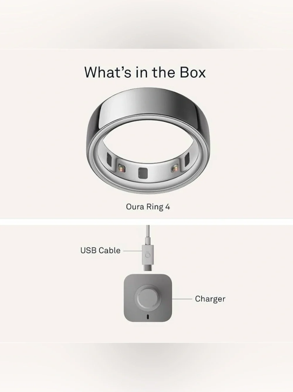 Brand New! Oura Ring Gen4 - Silver - Size 6